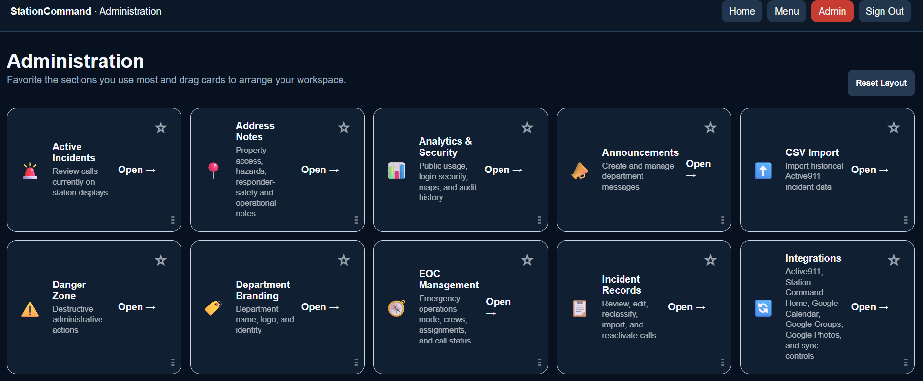 Open Integrations screenshot
